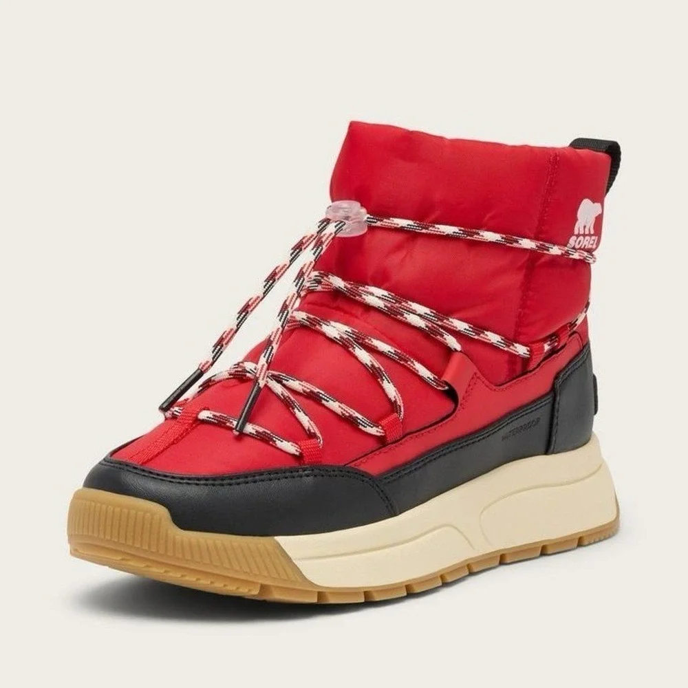SOREL Whitney III Waterproof Bootie, Winter/Snow Boot,‎ Red, Size 8.5, NWT